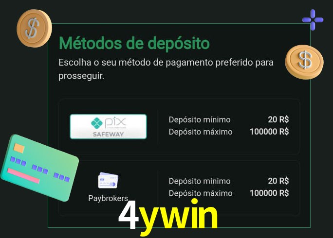 O cassino 4ywin oferece uma grande variedade de métodos de pagamento